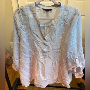 Zac & Rachel Light Blue and Pink Ombré Blouse